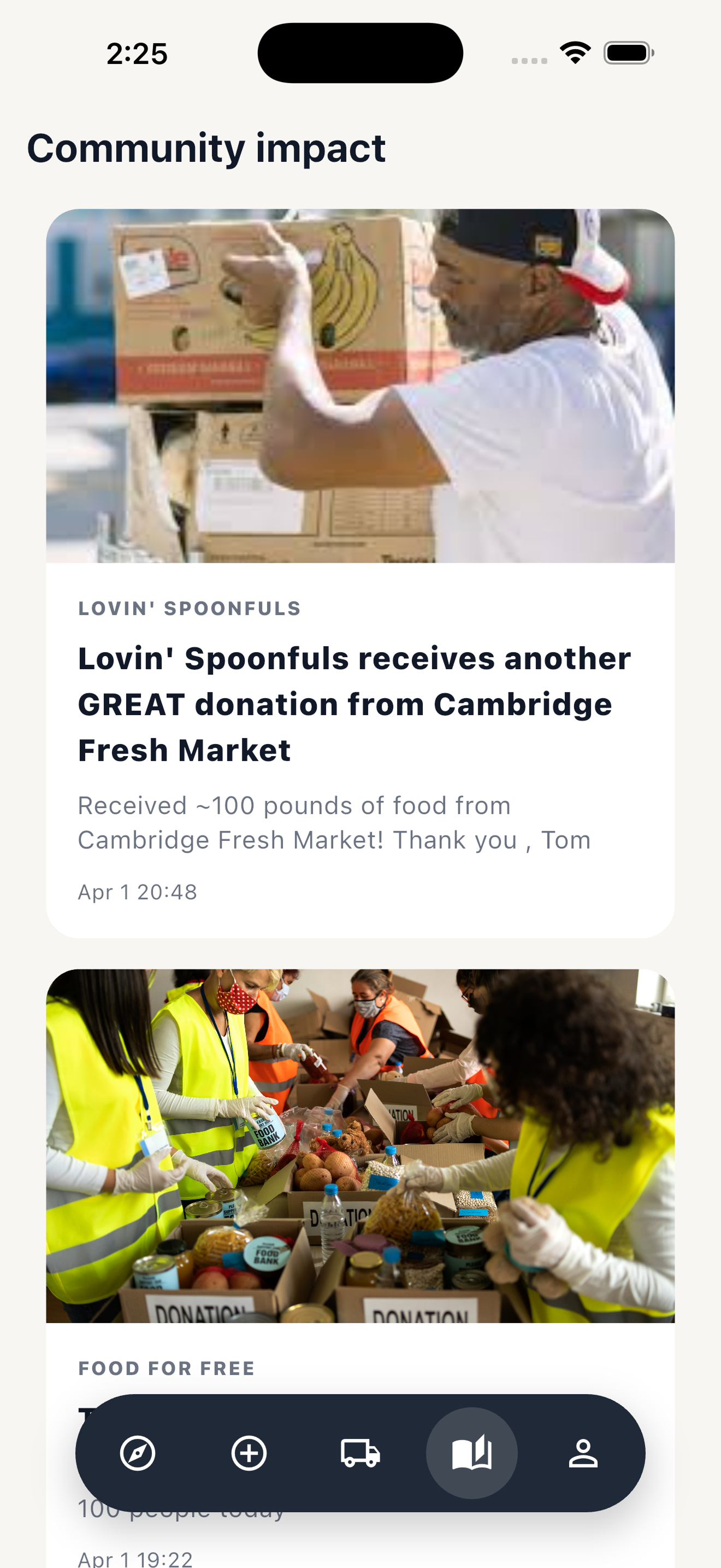 Food ALERT community impact feed