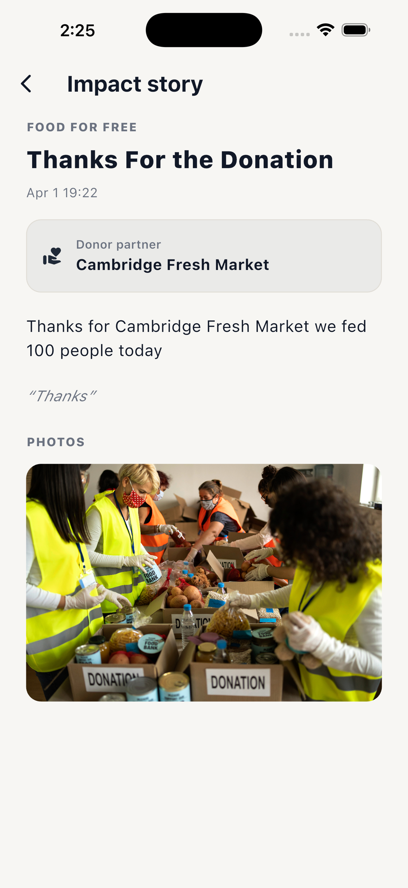 Food ALERT impact story screen